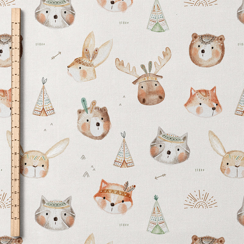 0.5m BIO French Terry Bow Friends paper