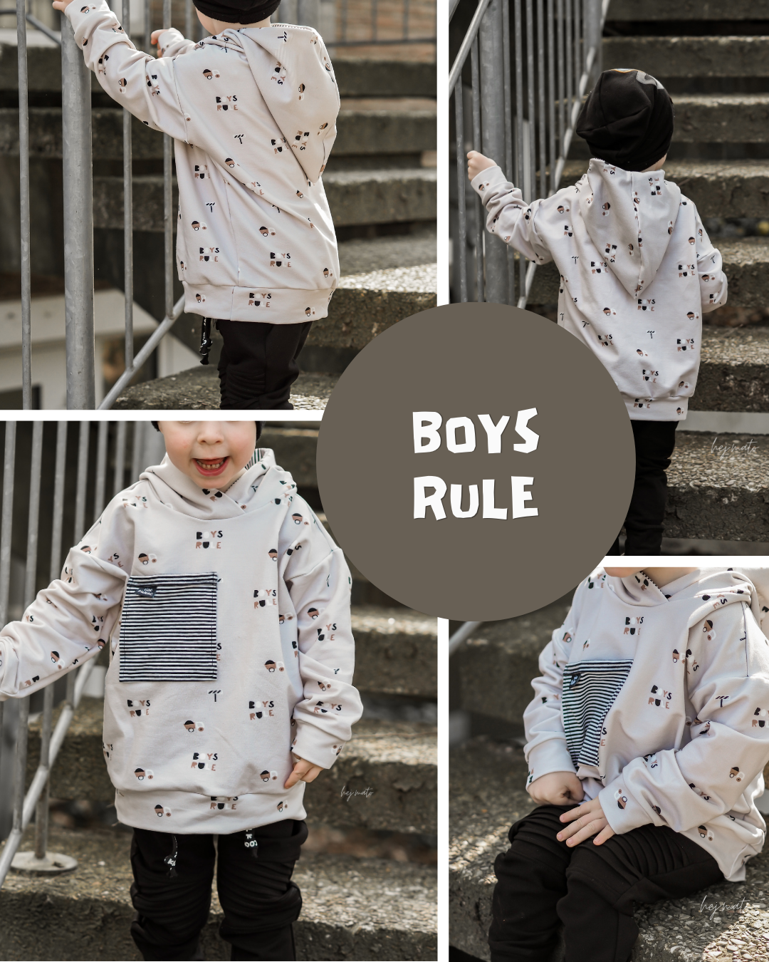 0.5m BIO French Terry Boys rule *VORBESTELLUNG*