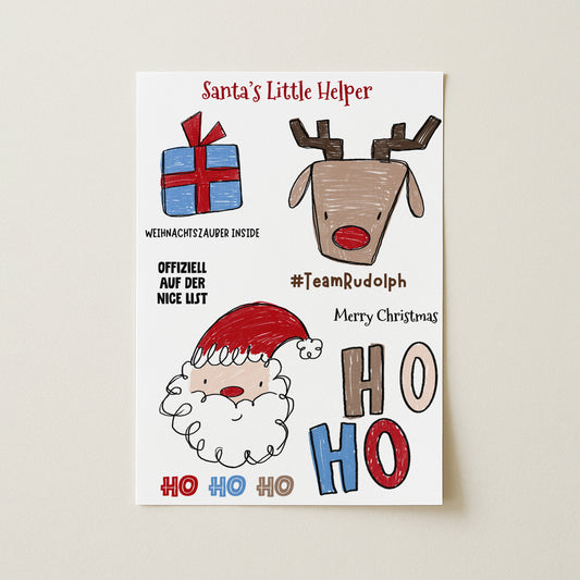 Bügelbild-Bogen Hohoho