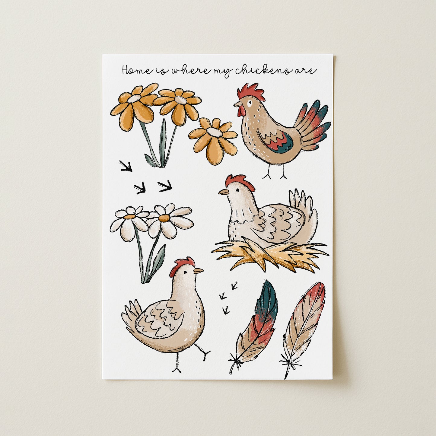 Bügelbild-Bogen Hühnerglück