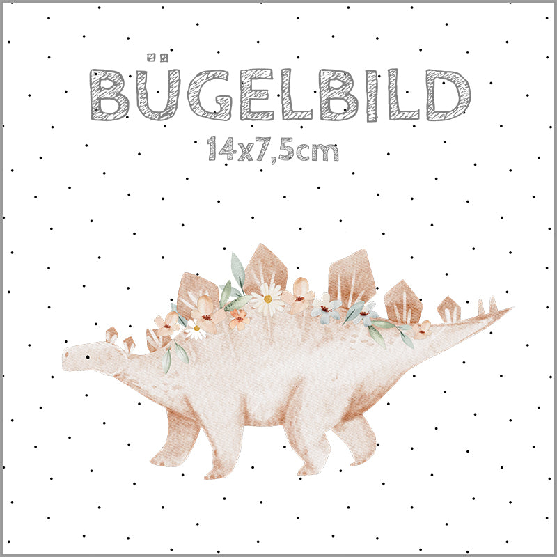 Bügelbild Floweratops |  14x7,5cm