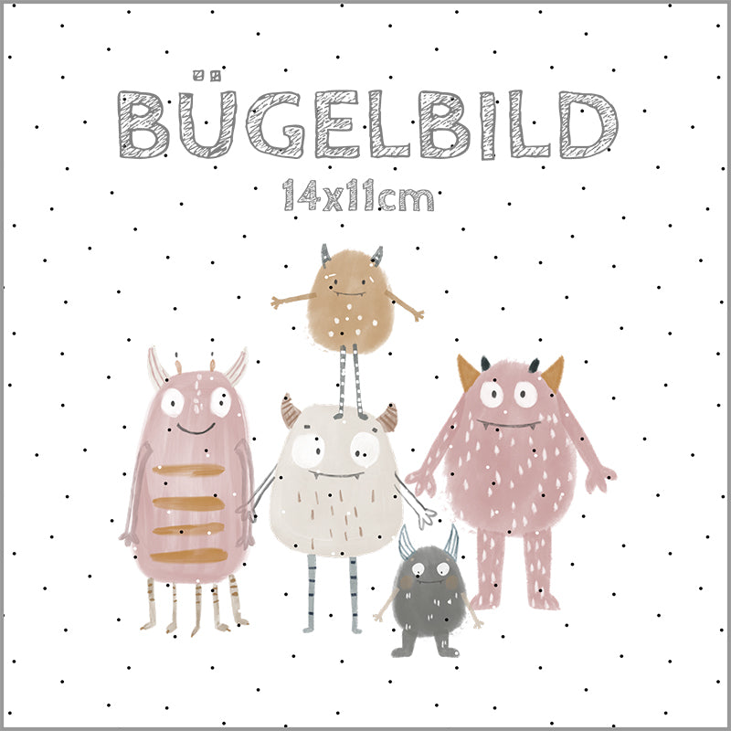 Bügelbild Monster Girls | 14x11cm