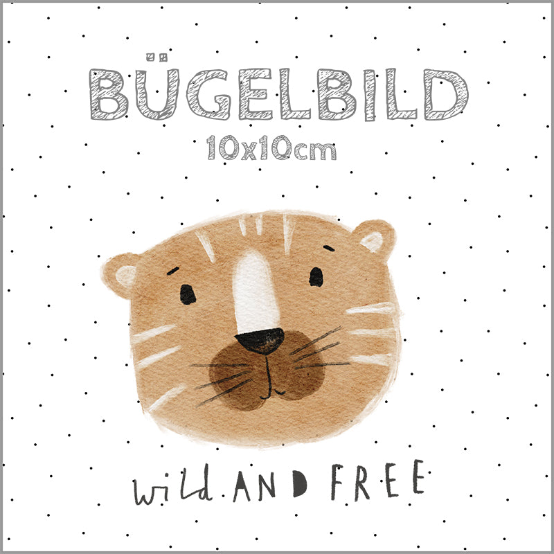 Bügelbild Tiger: Wild and Free | 10x10cm