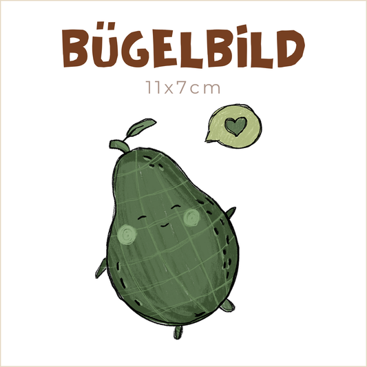 Bügelbild Avocado 2 | 11x7cm