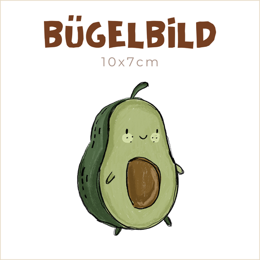 Bügelbild Avocado 3 | 10x7cm