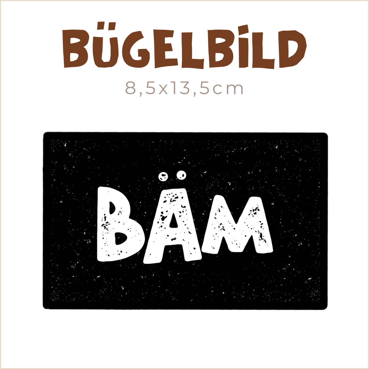 Bügelbild Bäm | 8,5x13,5cm