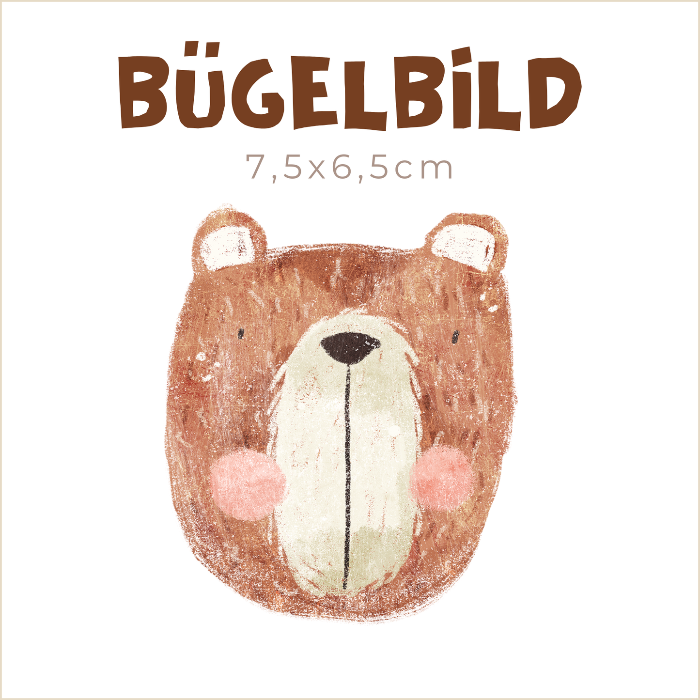 Bügelbild Bär | 7,5x6,5cm