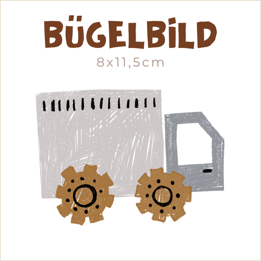 Bügelbild Baufahrzeuge | LKW | 8x11,5cm