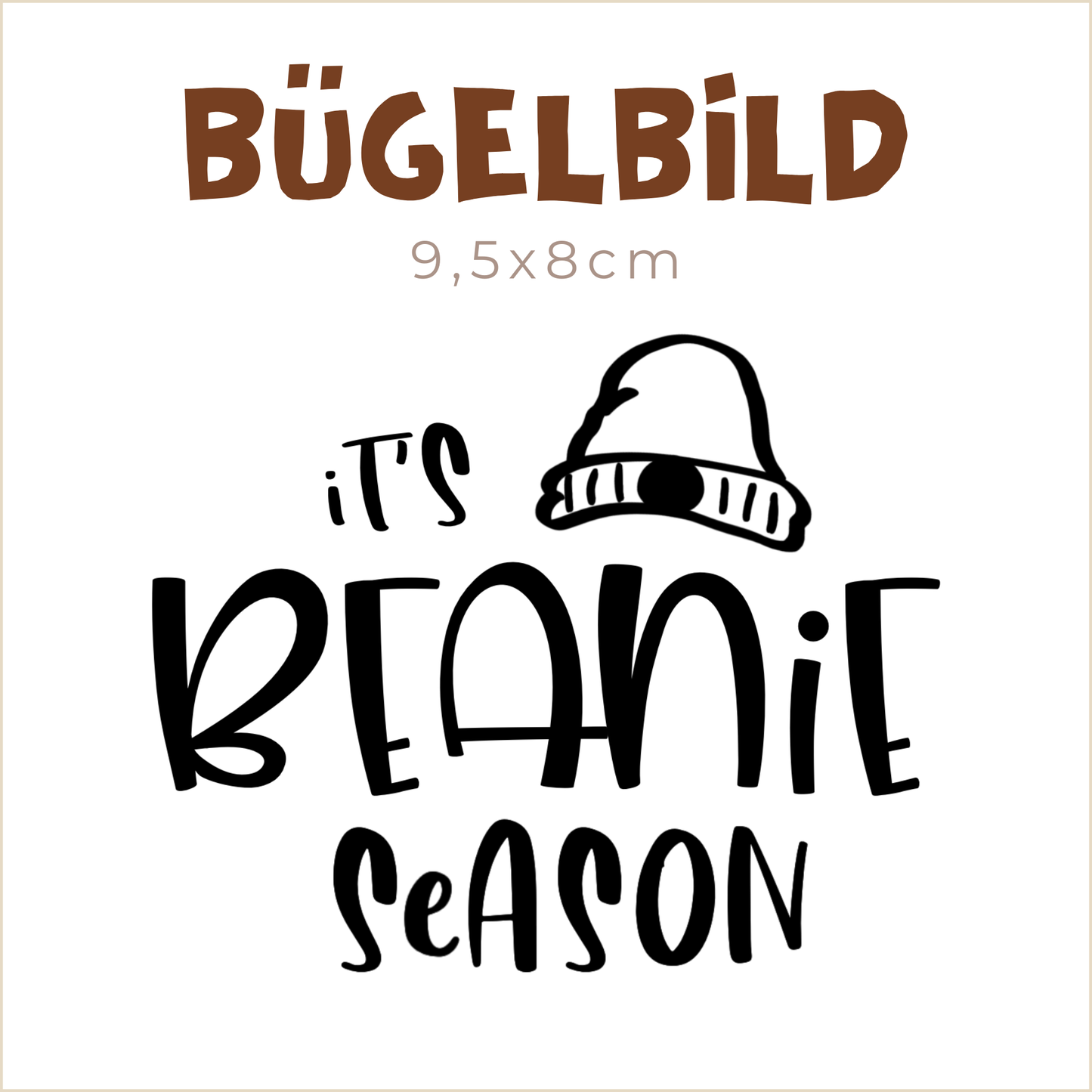 Bügelbild Beanie Season | 9,5x8cm