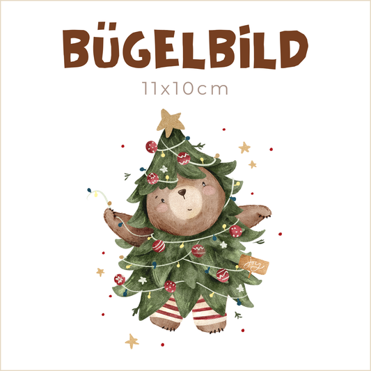 Bügelbild Beary Christmas Tree | 11x10cm