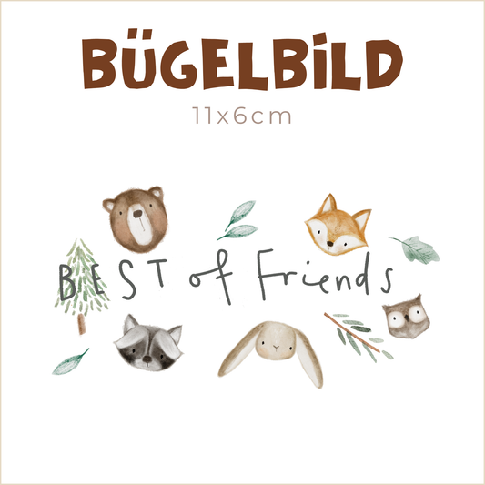 Bügelbild Best of Friends | 11x6cm