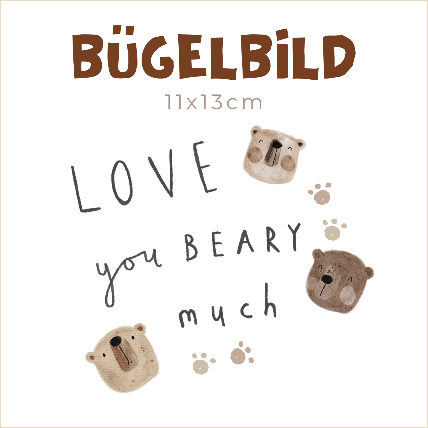 Bügelbild Bjorn book | 11x13cm