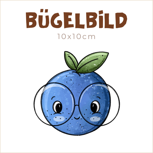 Bügelbild Blaubeere | 10x10cm