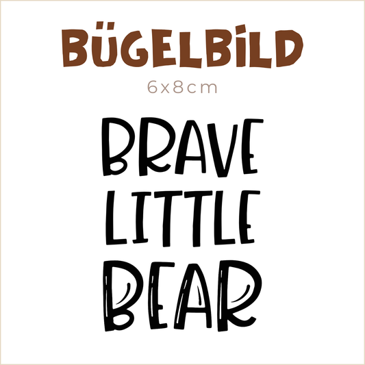 Bügelbild Brave little bear | 6x8cm