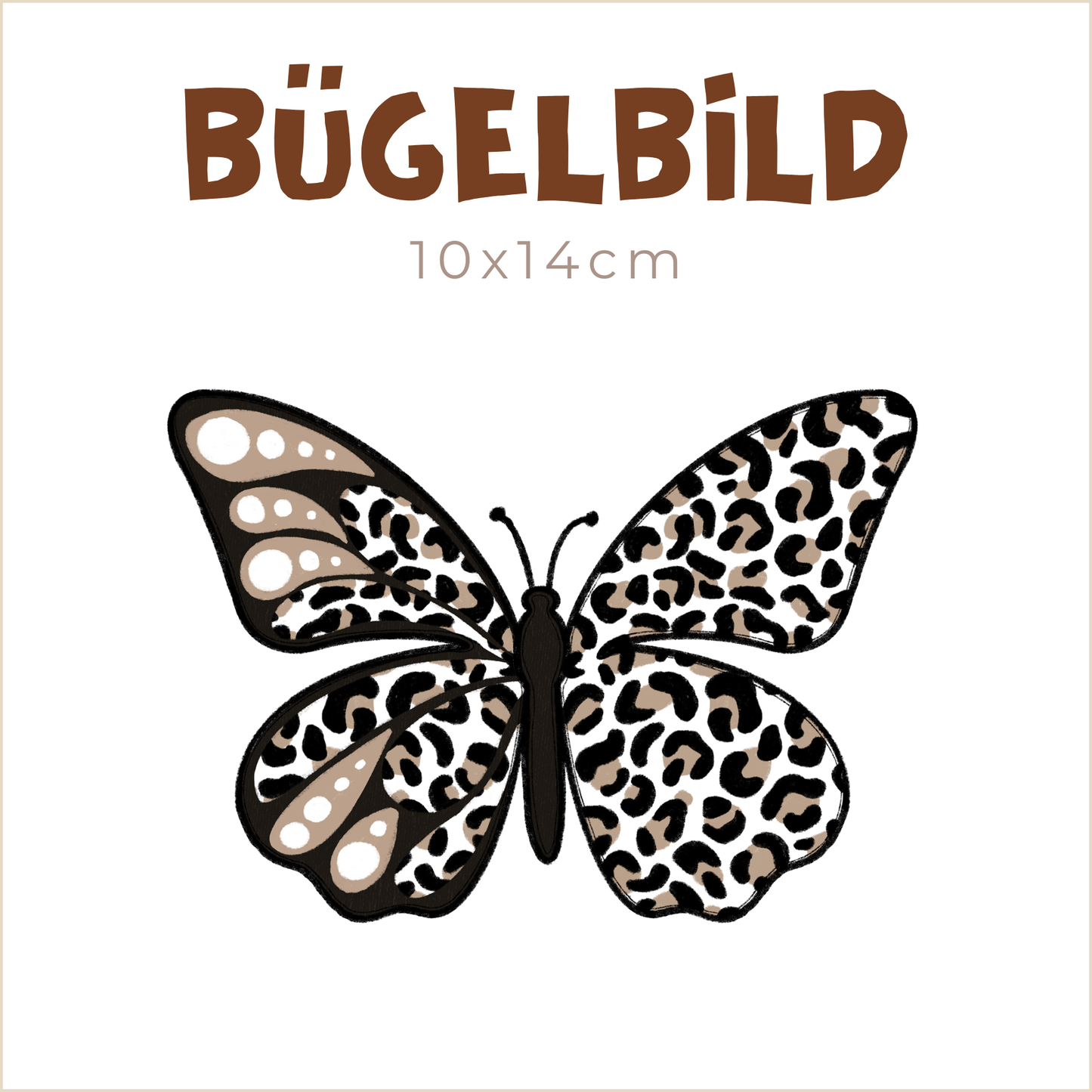 Bügelbild Schmetterling Leo | 10x14cm
