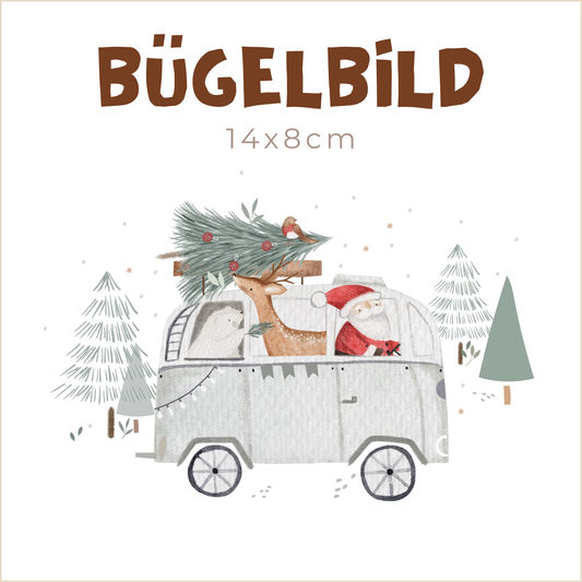 Bügelbild Christmas Camp | 14x8cm