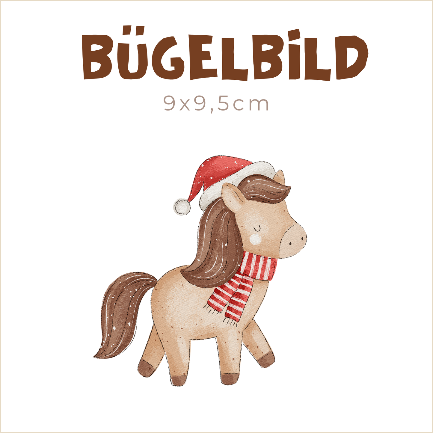 Bügelbild Christmas Horse  | 9,5x9cm