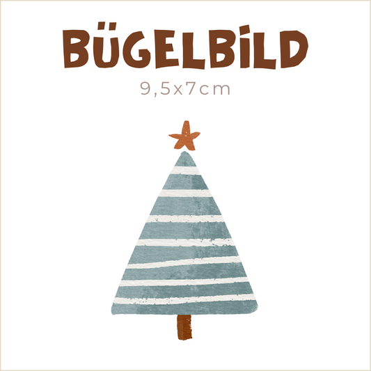 Bügelbild Christmas Trees grün gestreift | 9,5x7cm