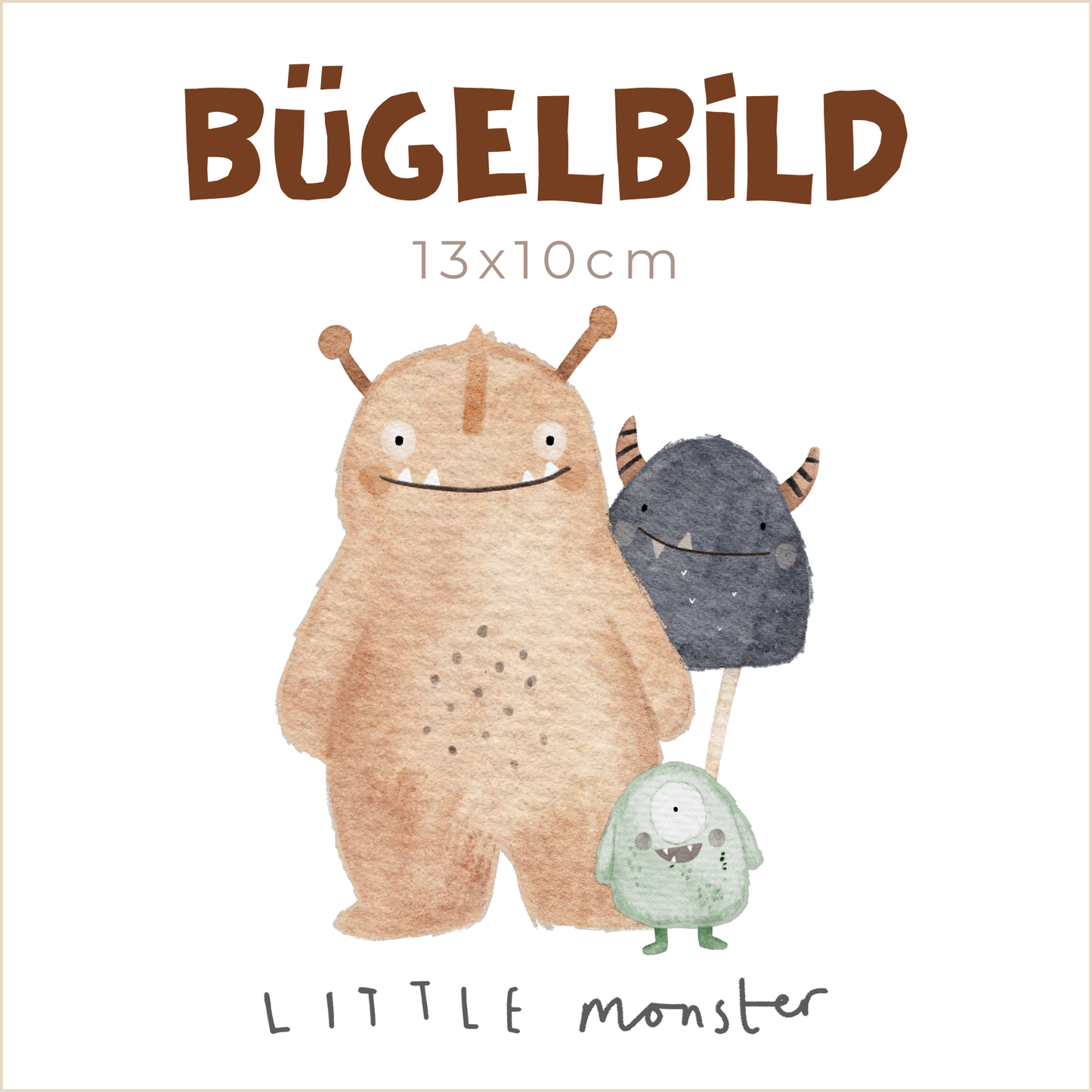 Bügelbild Crumpets: Little Monster | 13x10cm