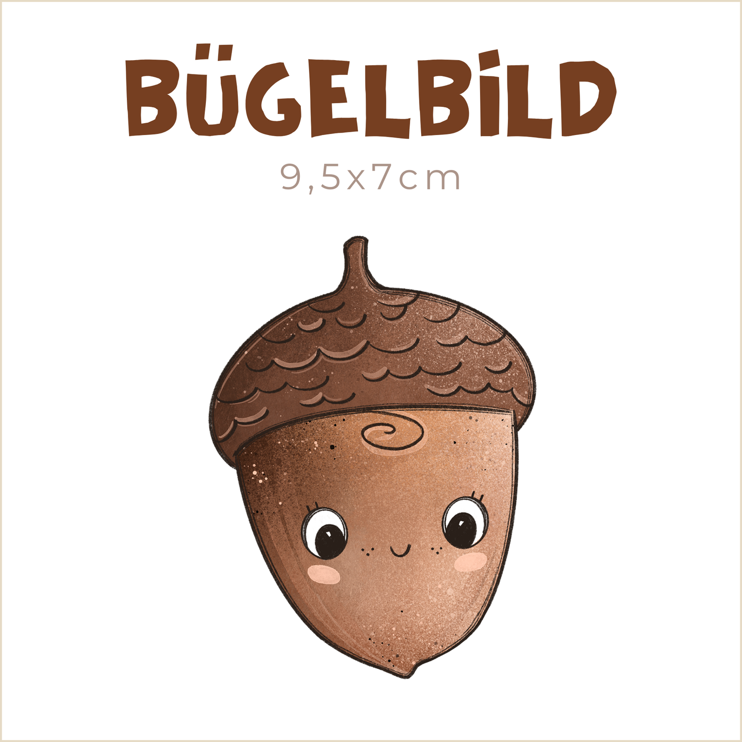 Bügelbild Cute Acorn | 9,5x7cm