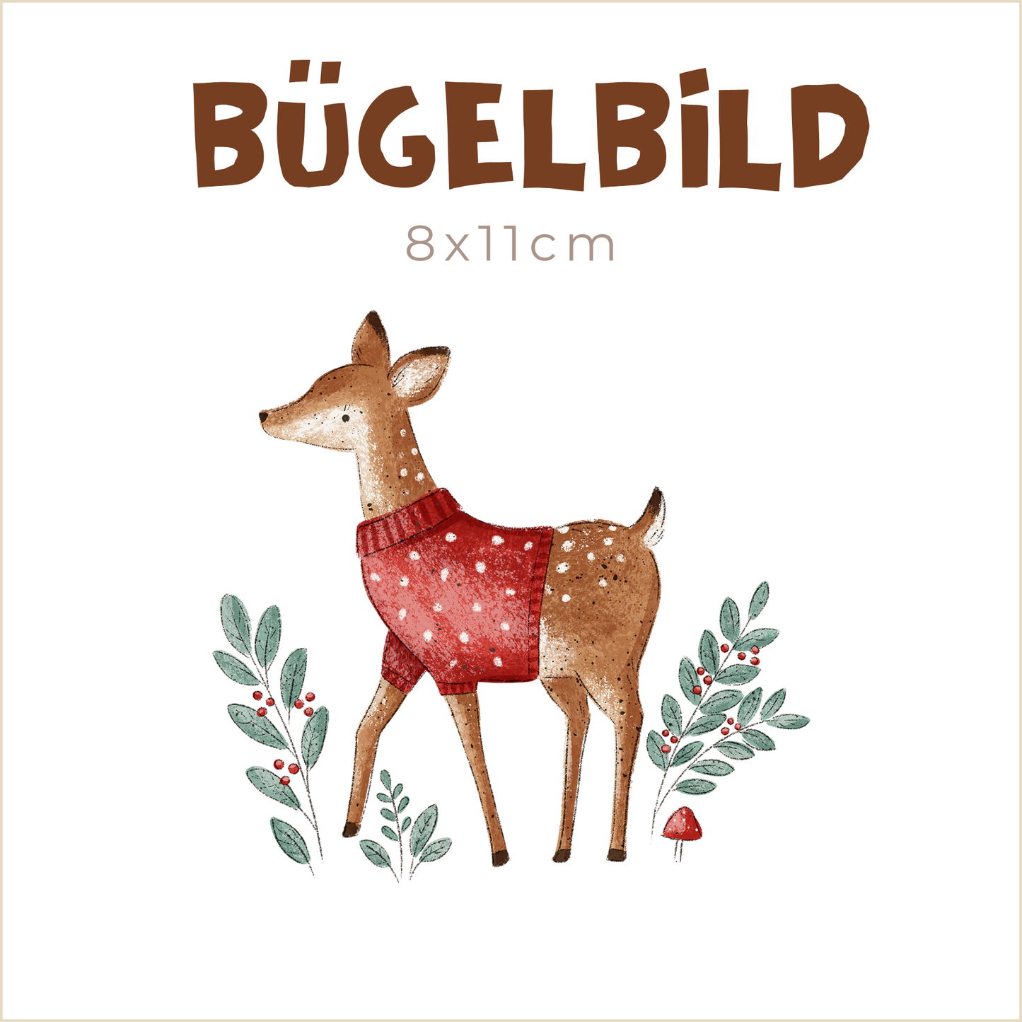 Bügelbild Deer Autumn | 10x10cm