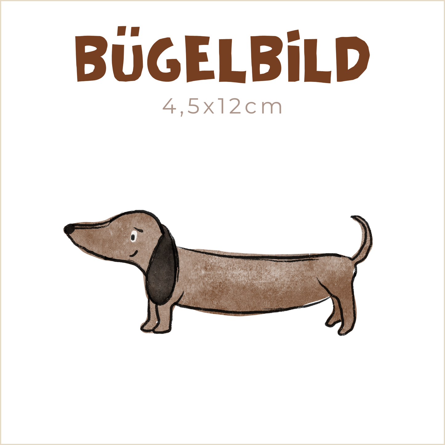 Bügelbild Dackel | 4,5x12cm