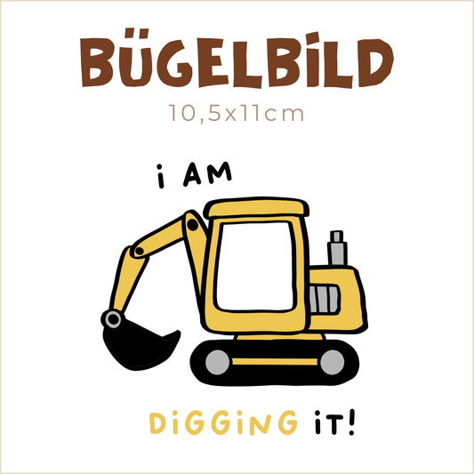 Bügelbild Diggin it | 10,5x11cm