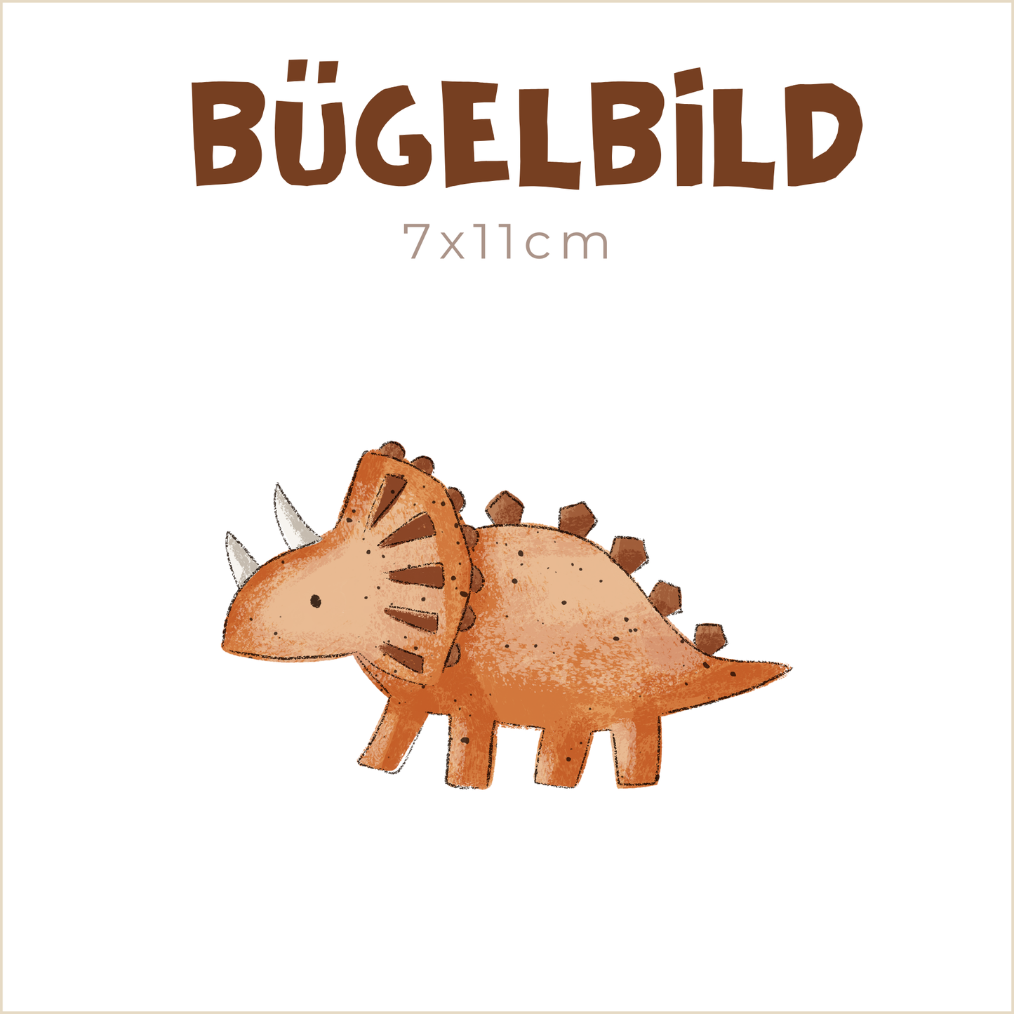 Bügelbild Dinosaurs orange | 7x11cm
