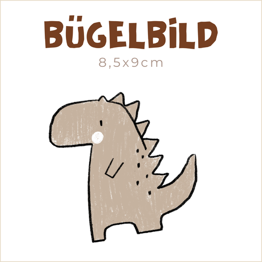 Bügelbild Dinotastisch: T-Rex dunkel | 8,5x9cm