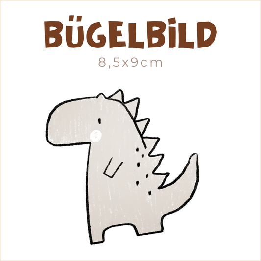 Bügelbild Dinotastisch: T-Rex hell | 8,5x9cm