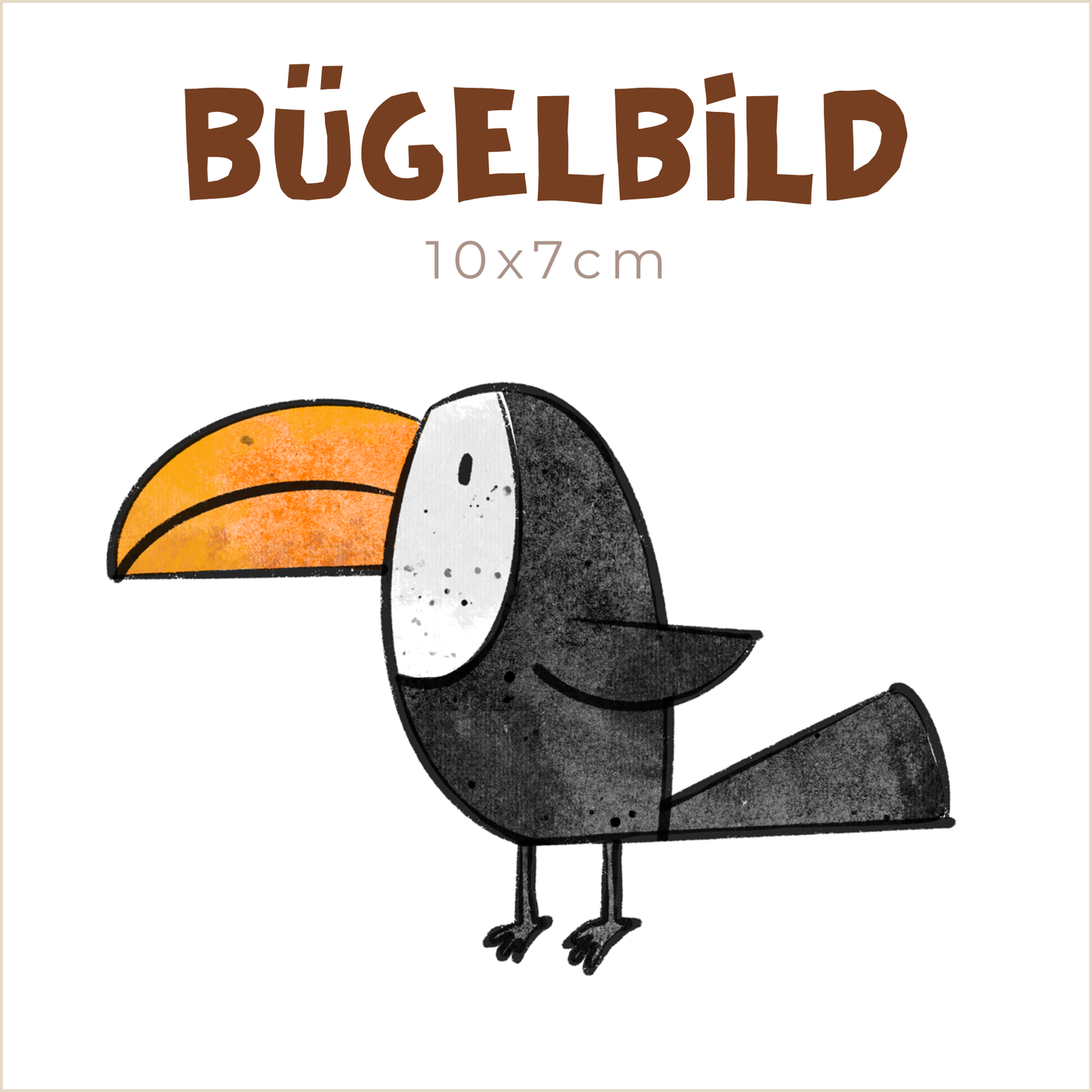 Bügelbild Dschungelparty: Tukan | 10x7cm