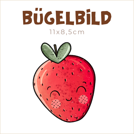 Bügelbild Erdbeerchen | 11x8,5cm