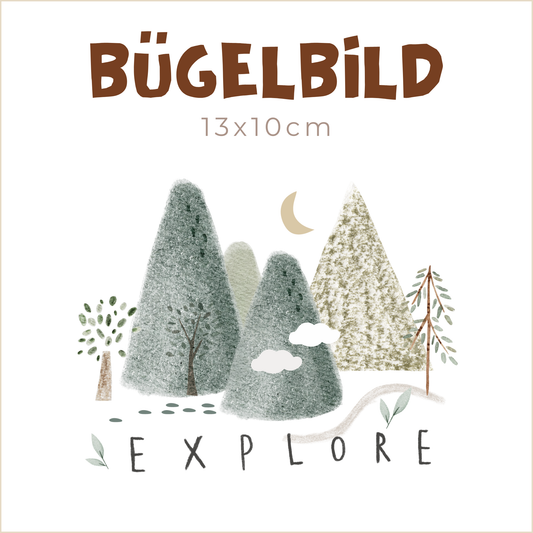 Bügelbild Explore | 13x10cm