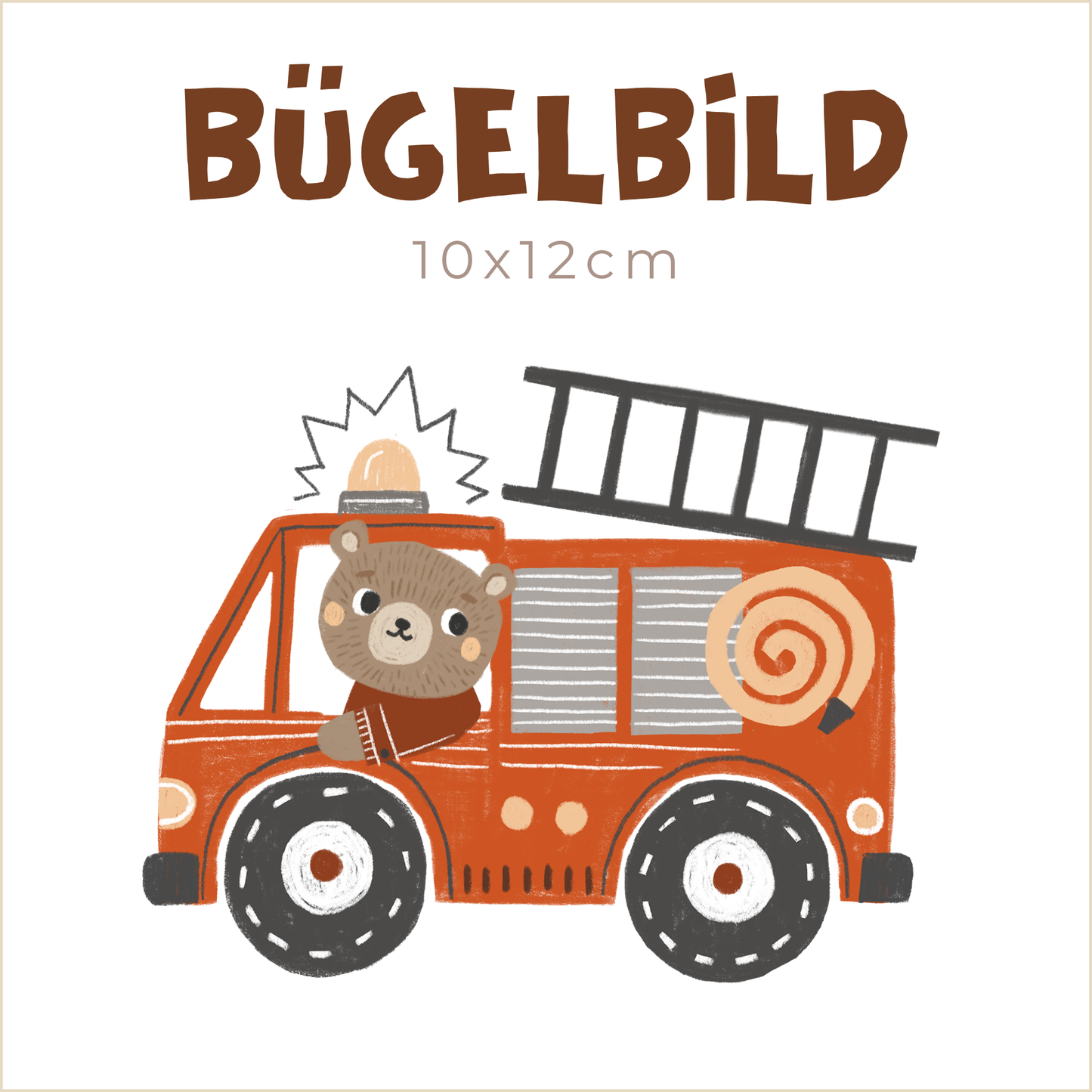 Bügelbild Feuerbär | 10x12cm