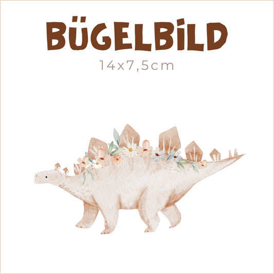 Bügelbild Floweratops |  14x7,5cm