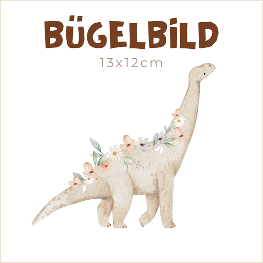 Bügelbild Flowerosaurus | 13x12cm