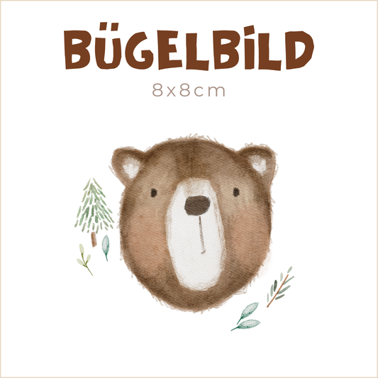 Bügelbild Forest Friends Bär | 8x8cm