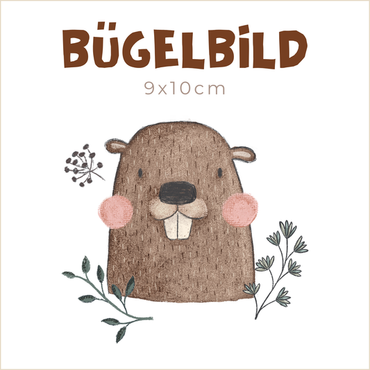 Bügelbild Forest Heads Beaver | 9x10cm