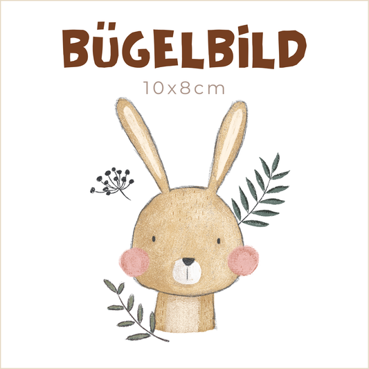 Bügelbild Forest Heads Rabbit | 10x8cm