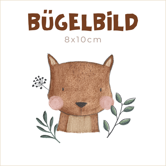 Bügelbild Forest Heads Squirrel | 8x10cm