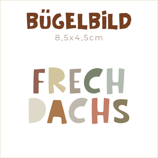 Bügelbild Frechdachs | 8,5x4,5cm