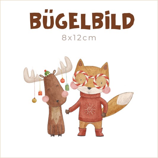 Bügelbild Fuchsige Weihnachten | 8x12cm