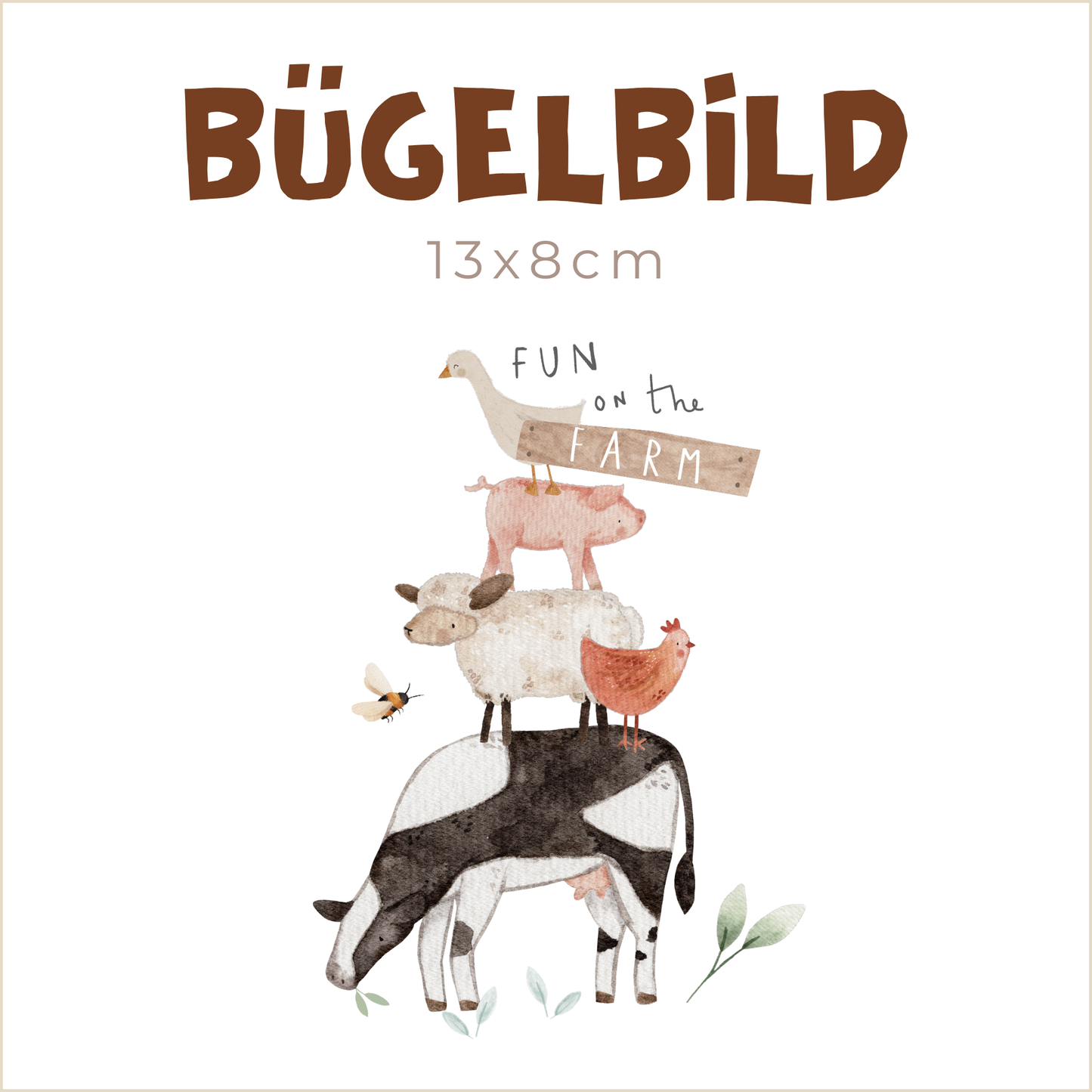 Bügelbild Gingers Farm Fun | 13x8cm
