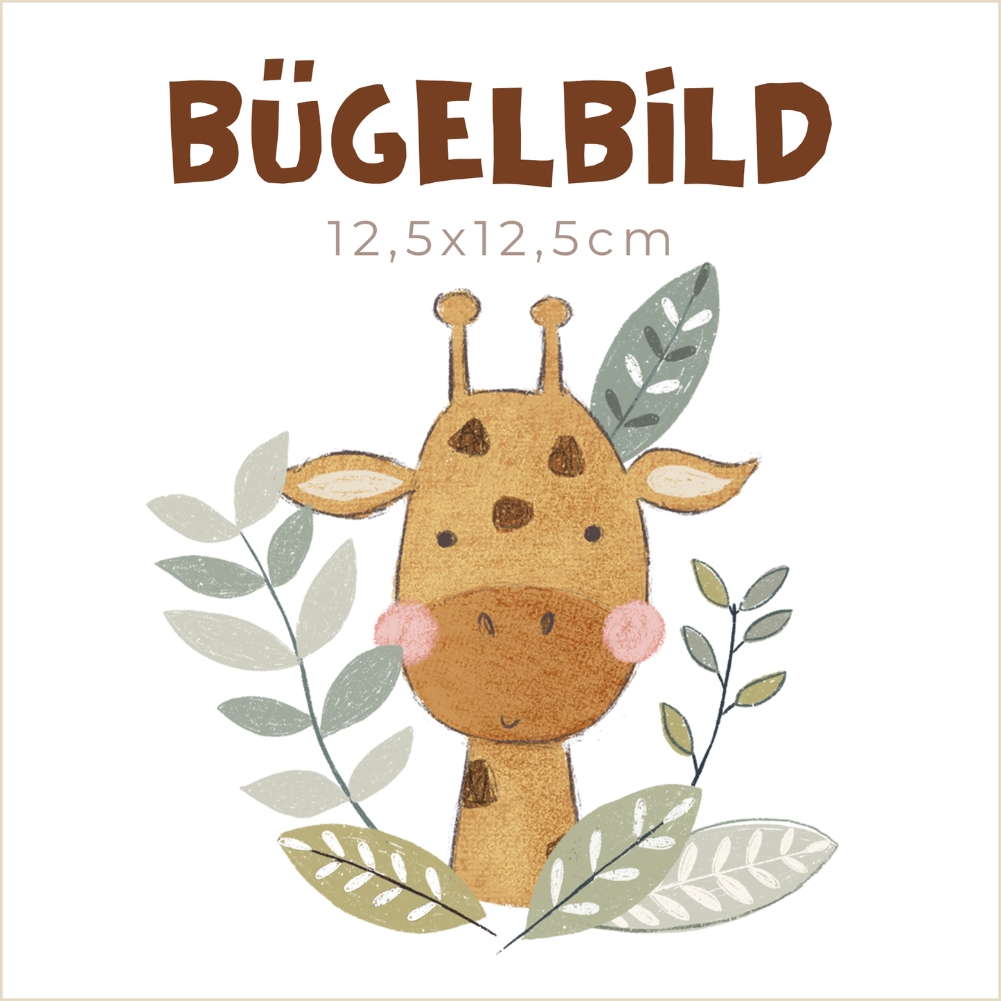 Bügelbild Giraffe | 12,5x12,5cm