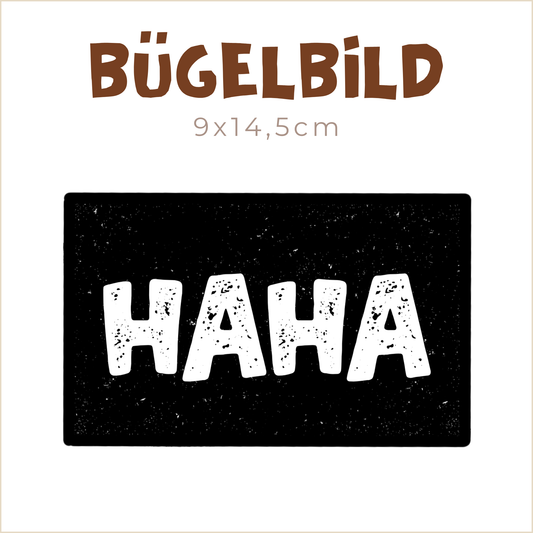 Bügelbild Haha | 9x14,5cm