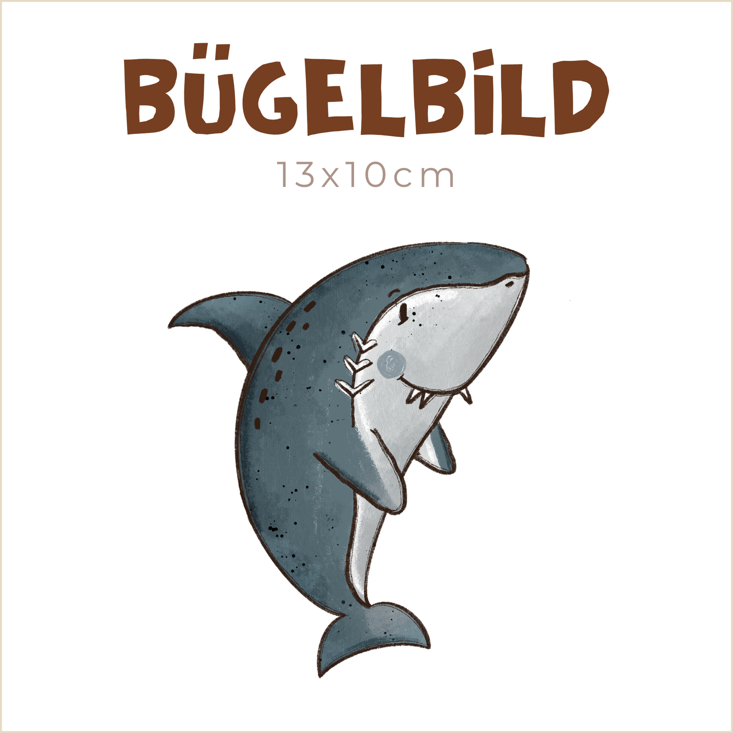 Bügelbild Hai | 13x10cm
