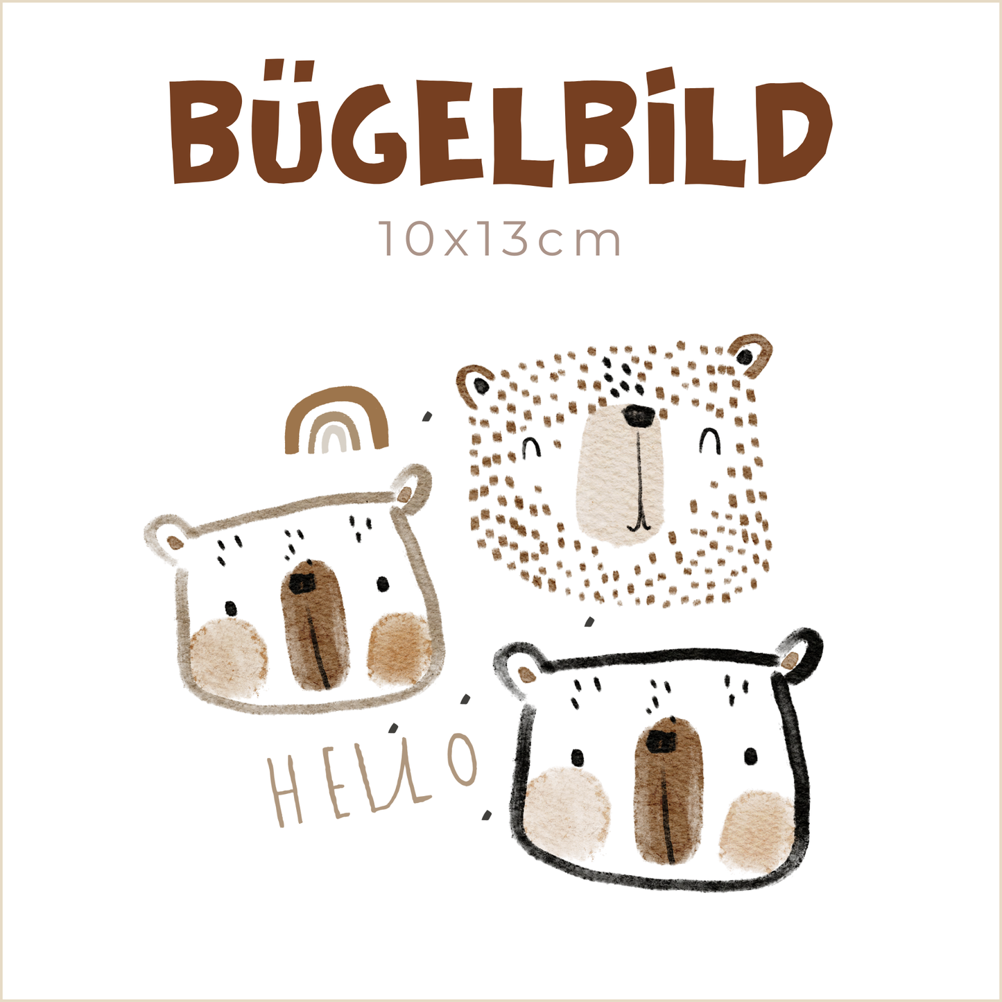 Bügelbild Hello Bears | 10x13cm