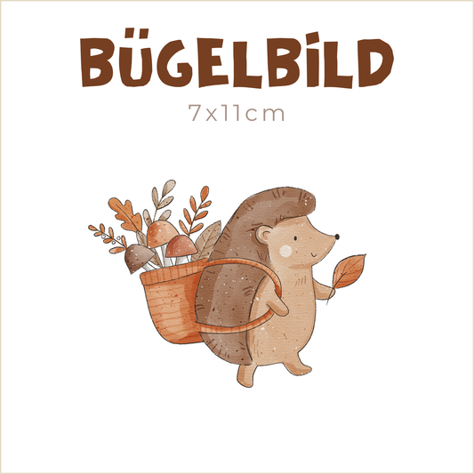 Bügelbild Herbst-Igelchen | 7x11cm
