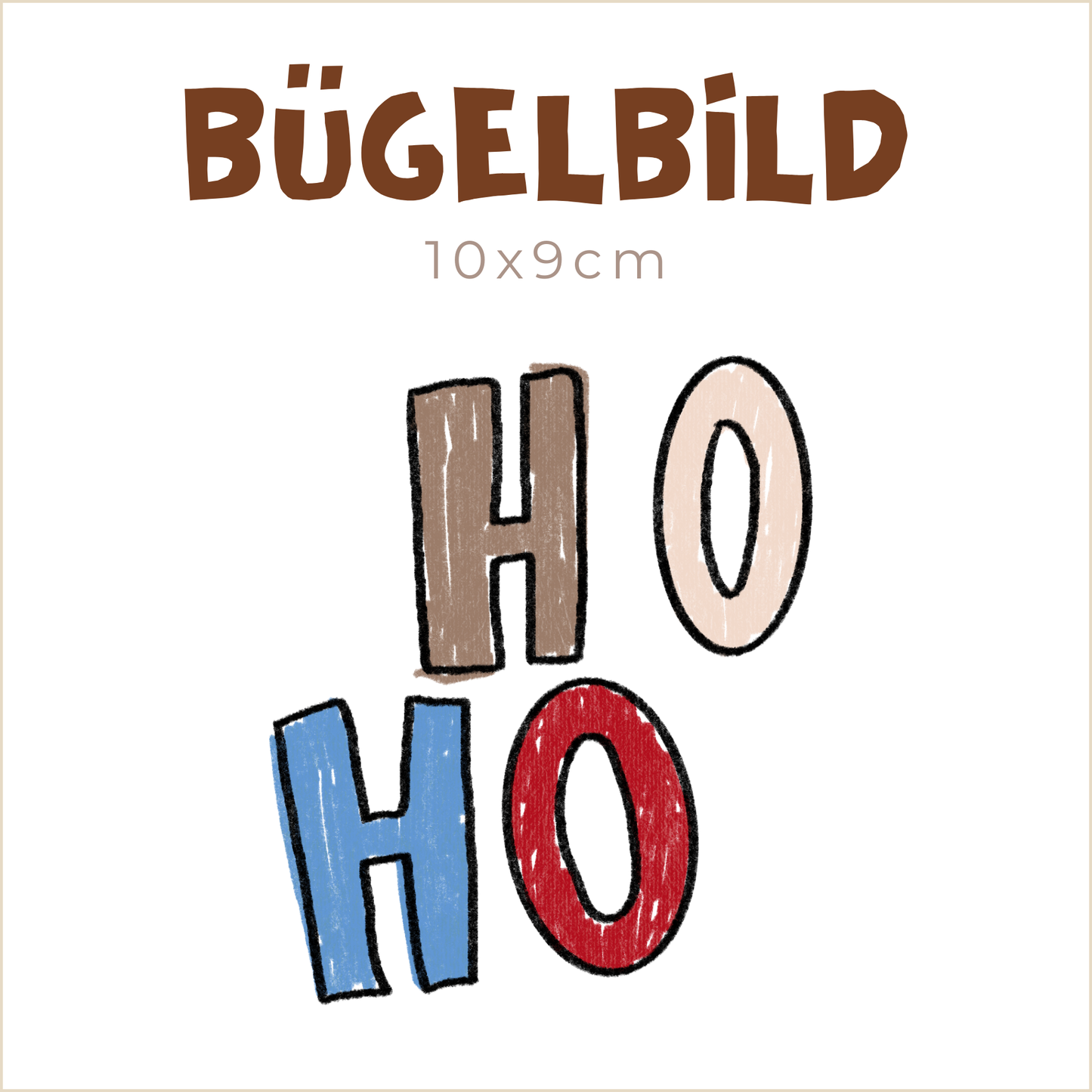 Bügelbild Hohoho | 10x9cm