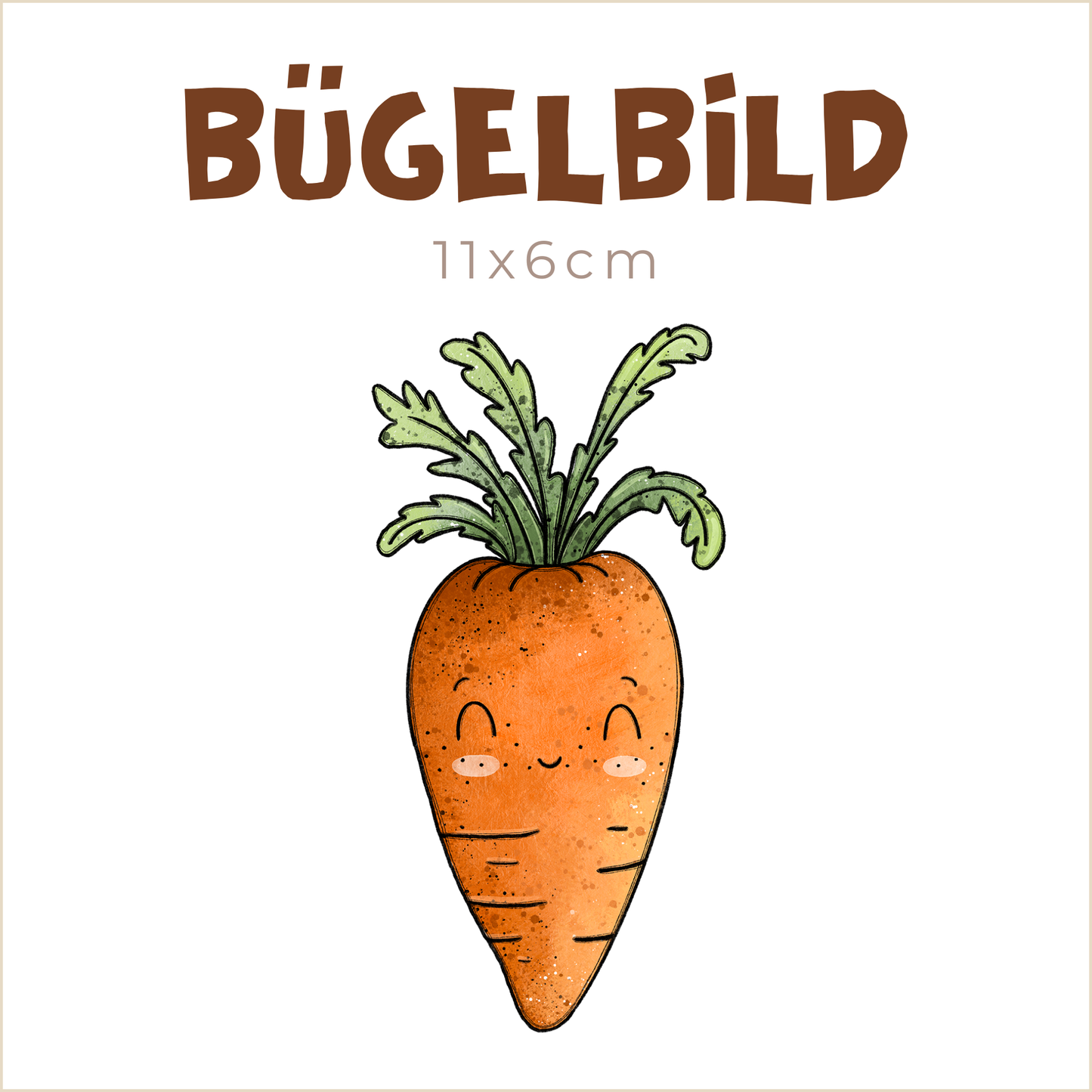 Bügelbild Karotte | 11x6cm